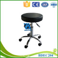 Gas spring height adjustable nurse stool